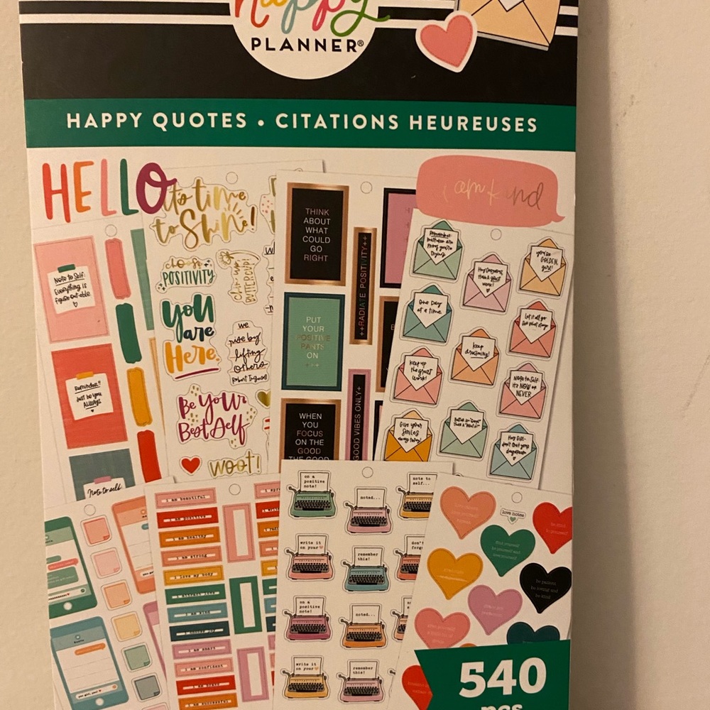 Happy Quotes Happy Planner Sticker Book